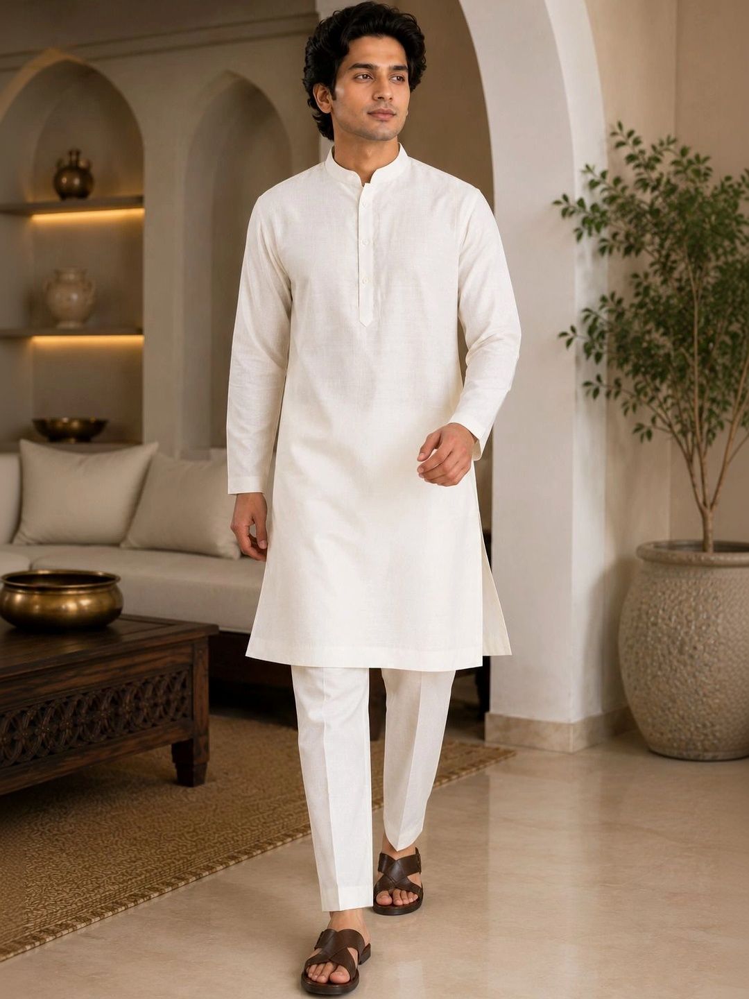 VASTRA BY LARA Men Regular Kurta with Trousers-picture-41