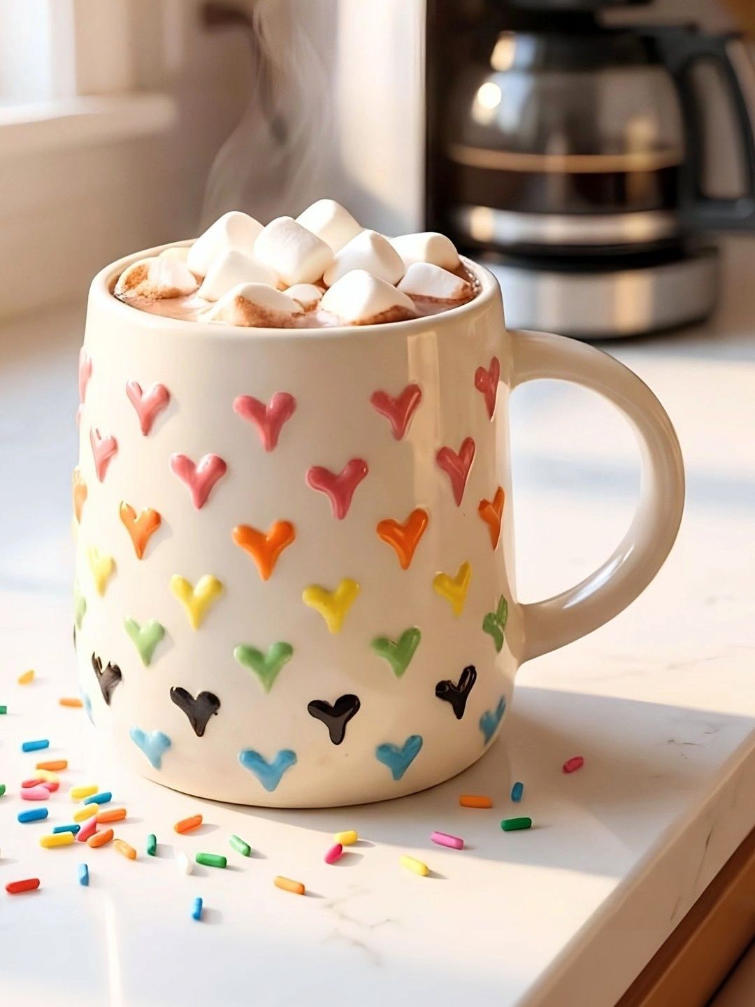 Kalaa By N Multicoloured Handcrafted Printed Ceramic Glossy Mugs Set of Cups and Mugs-image-6
