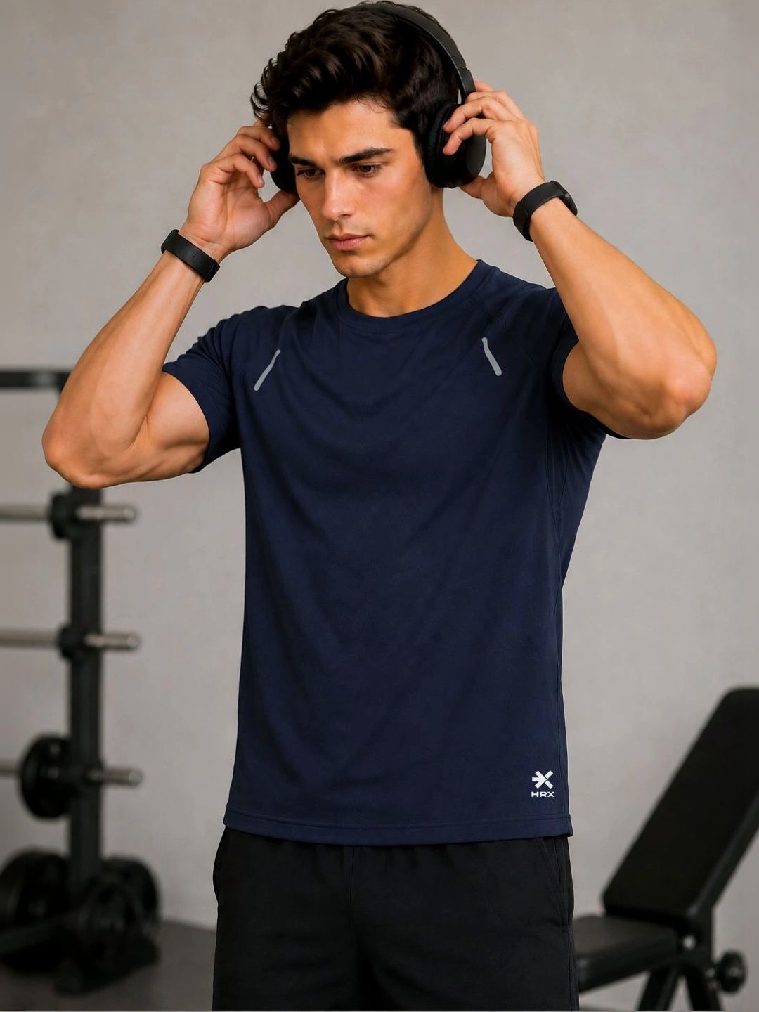 HRX by Hrithik Roshan Men Brand Logo Dri-FIT T-shirt-picture-30