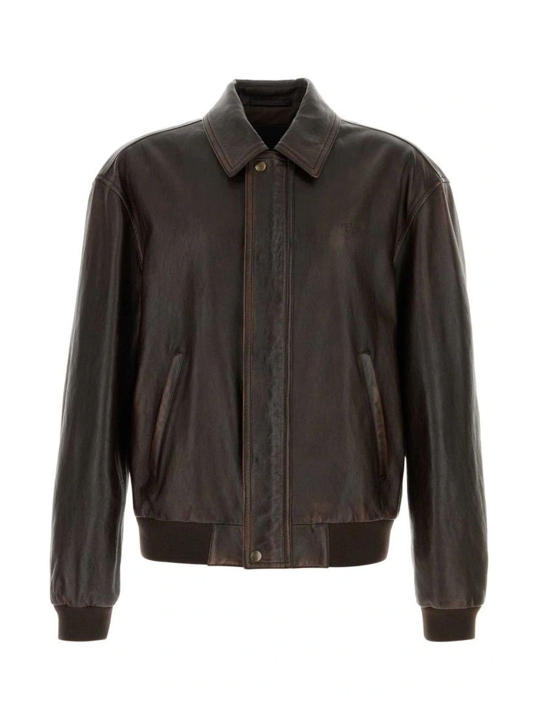 Prada Men Leather Bomber Jacket-picture-42