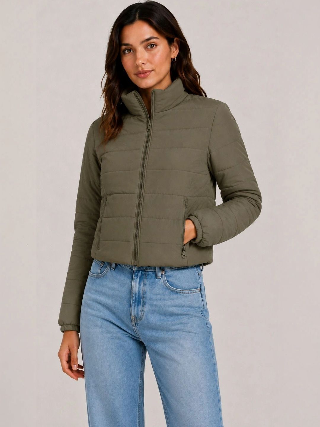 Roadster Women Lightweight Crop Puffer Jacket-picture-11