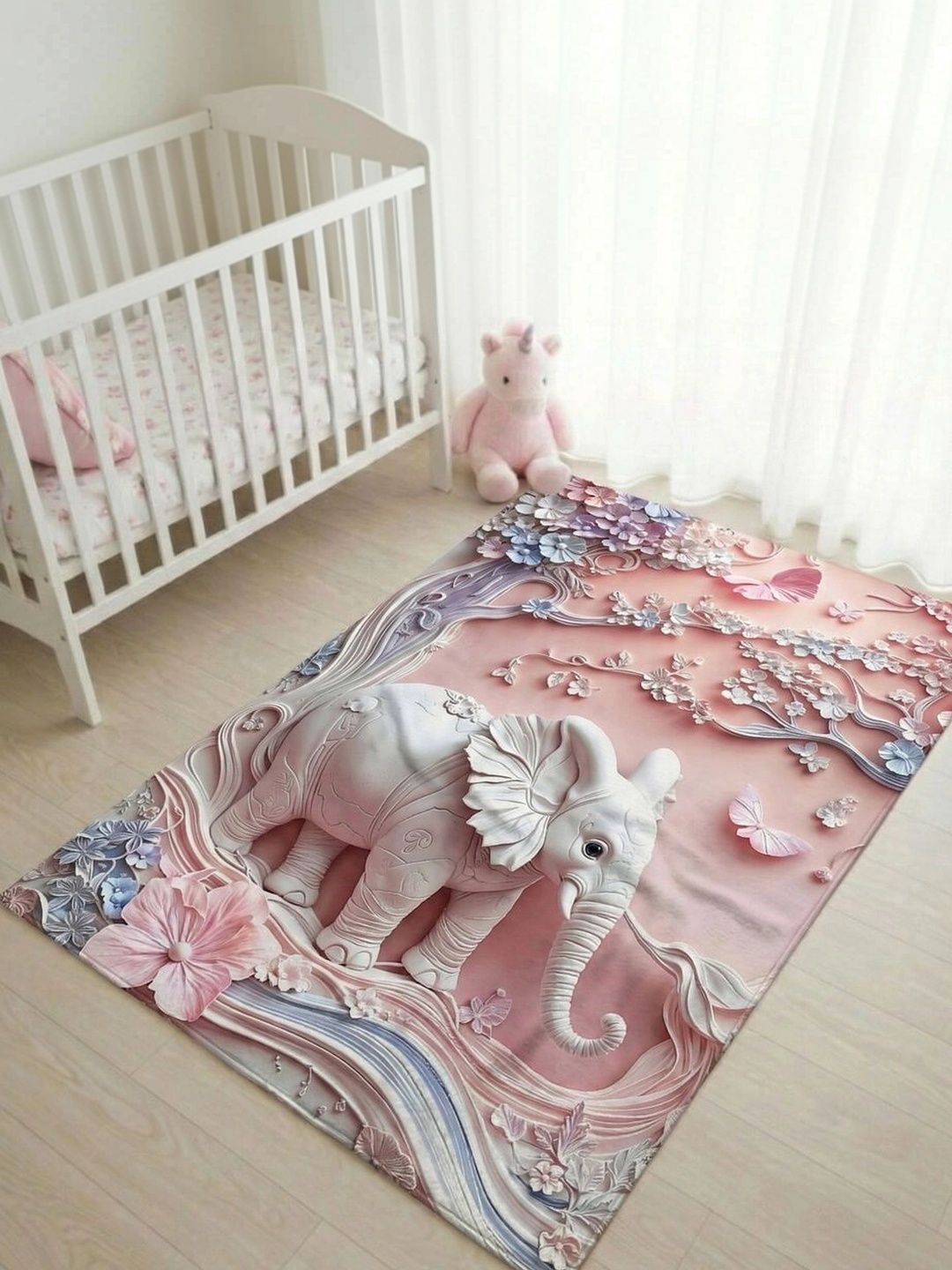 MAA HOME CONCEPT Pink Floral Washable Other Carpet-picture-49