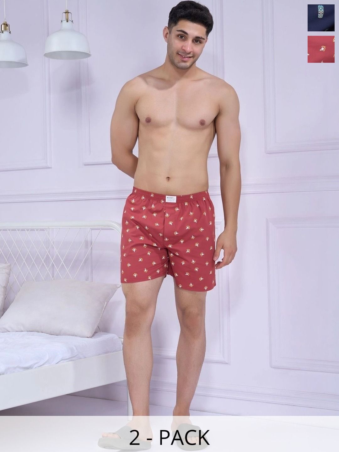 MAXZONE Pack Of 2 Printed Pure Cotton Boxers-picture-33
