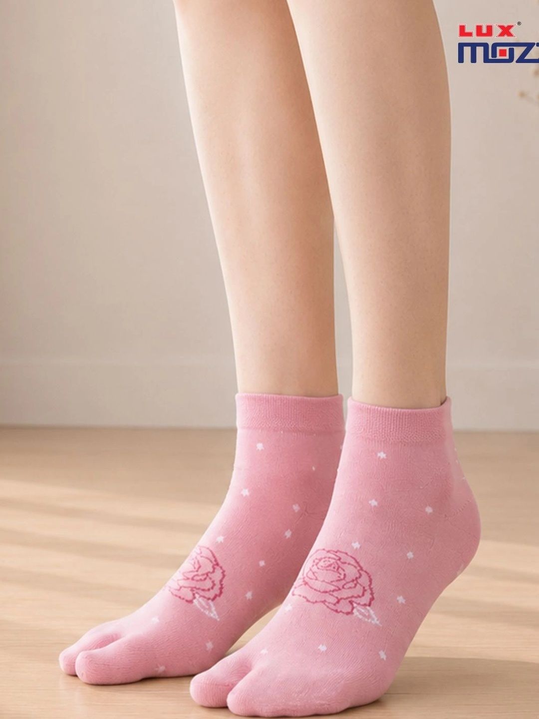 LUX MOZZE Women Pack of 6 Cotton Assorted Patterned Ankle Length Socks-picture-33