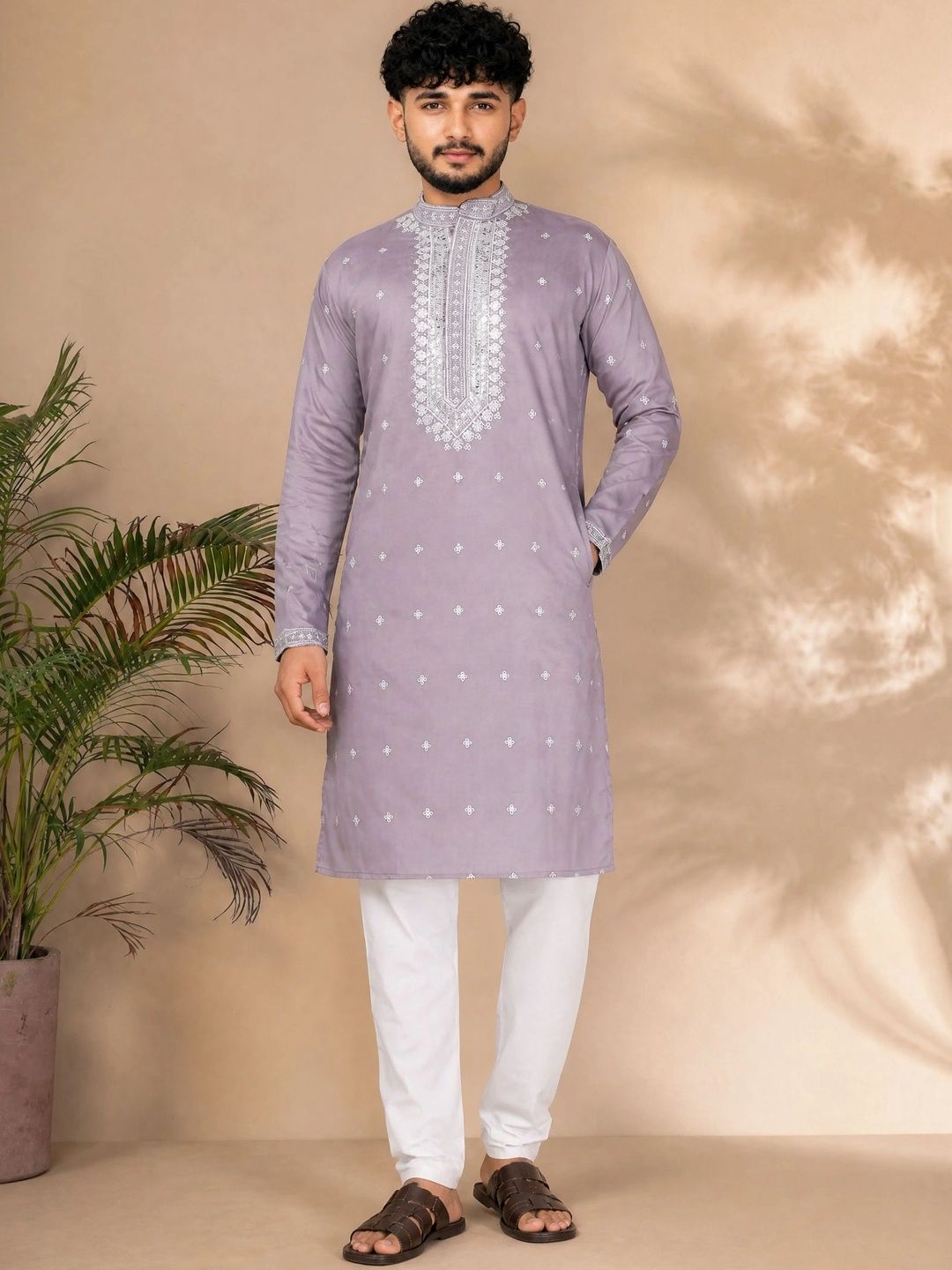 Anouk Men Ethnic Motifs Embroidered Thread Work Kurta-picture-26