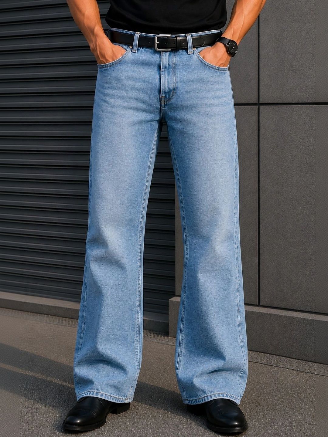 NOWI Men Bootcut Mid-Rise Light Fade Jeans-picture-41