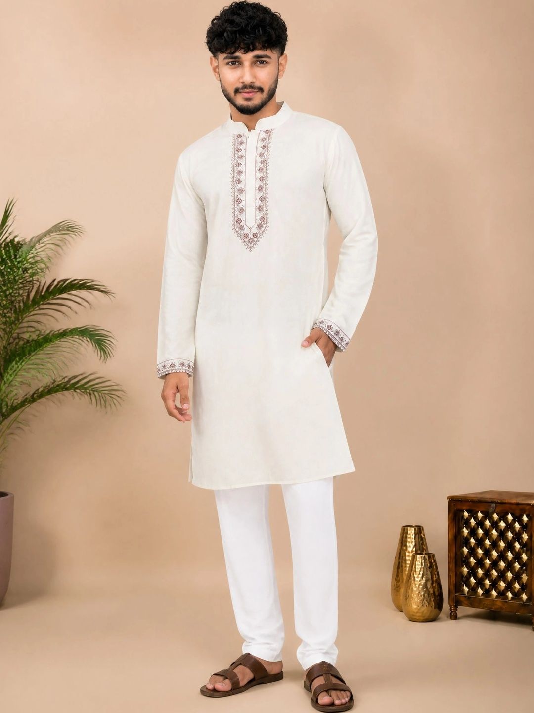 Anouk Men Embroidered Thread Work Kurta-picture-35