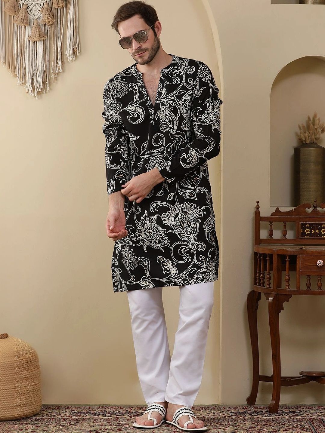 Anouk Men Floral Printed Floral Kurta-picture-52