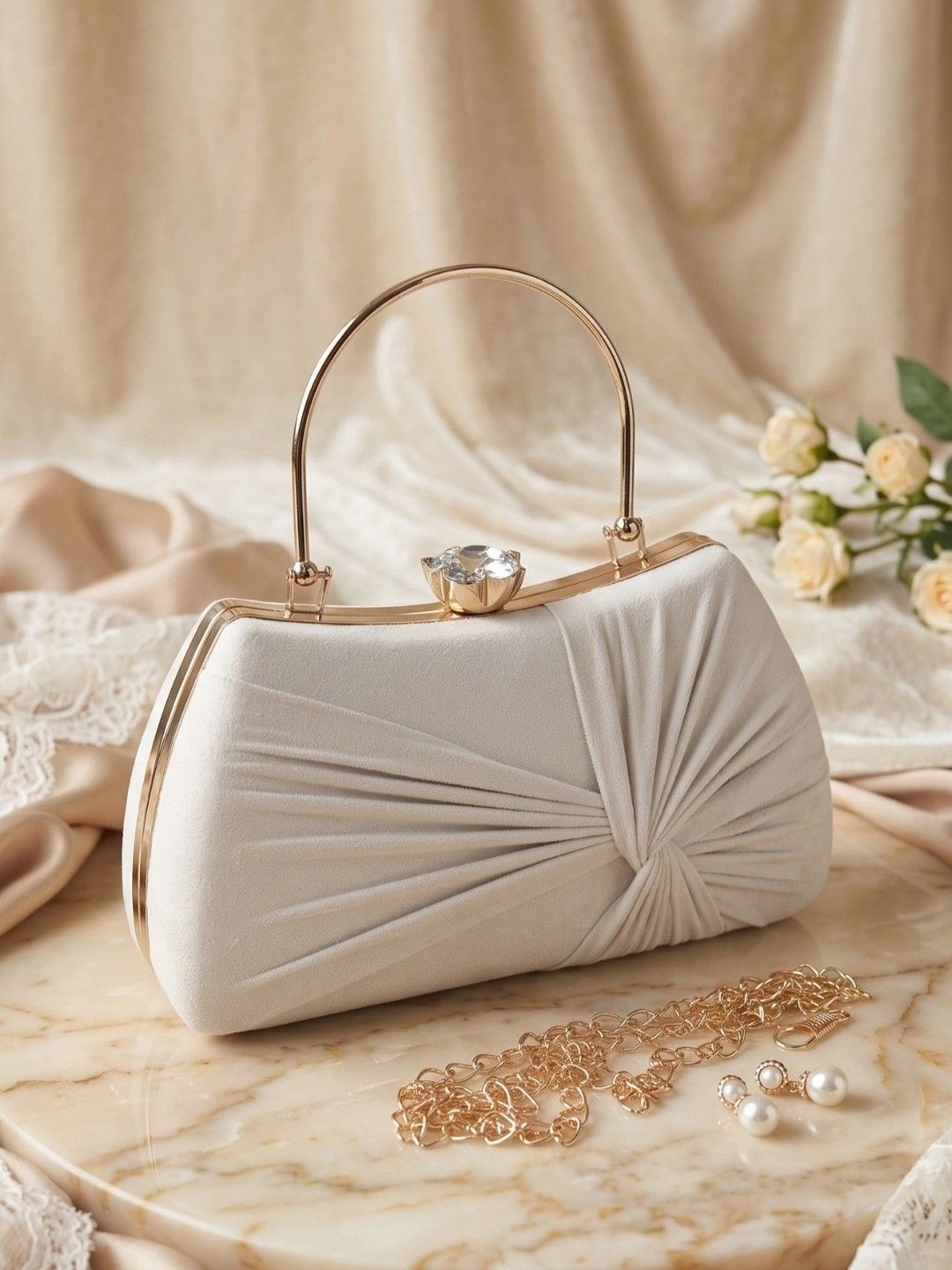 MISHA Textured Embellished Box Clutch-picture-40