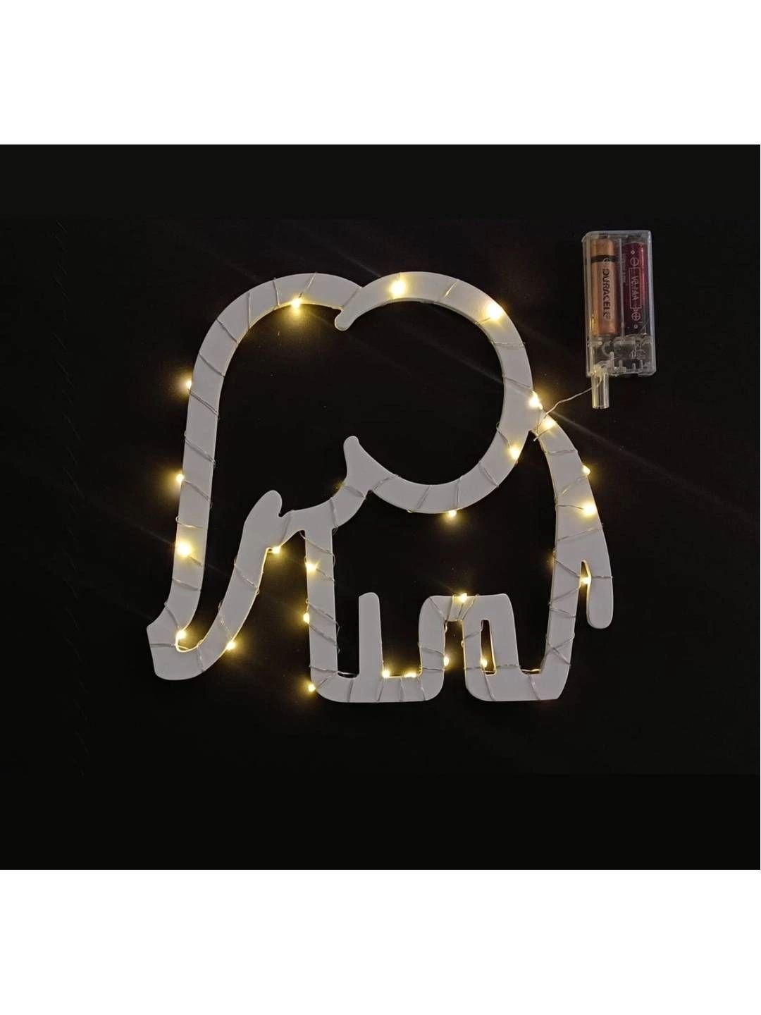 VAH Kya Bat Hai !! White Wood Abstract Shaped Shaped Wall Lamp-image-9