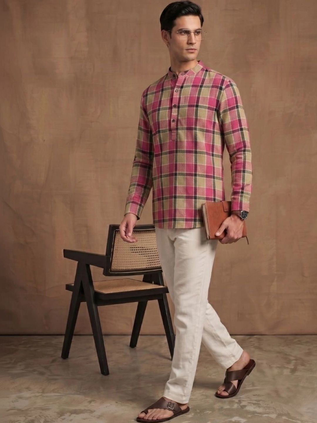 Navibhu Men Checked Kurta-picture-20