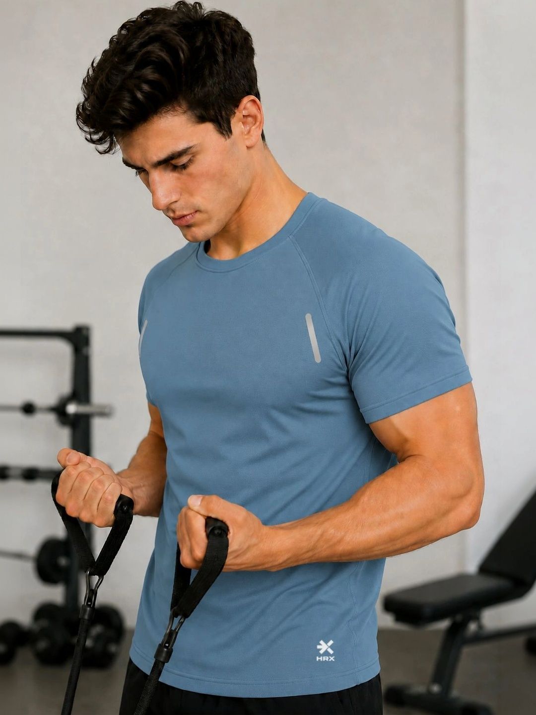 HRX by Hrithik Roshan Men Brand Logo Dri-FIT T-shirt-picture-40
