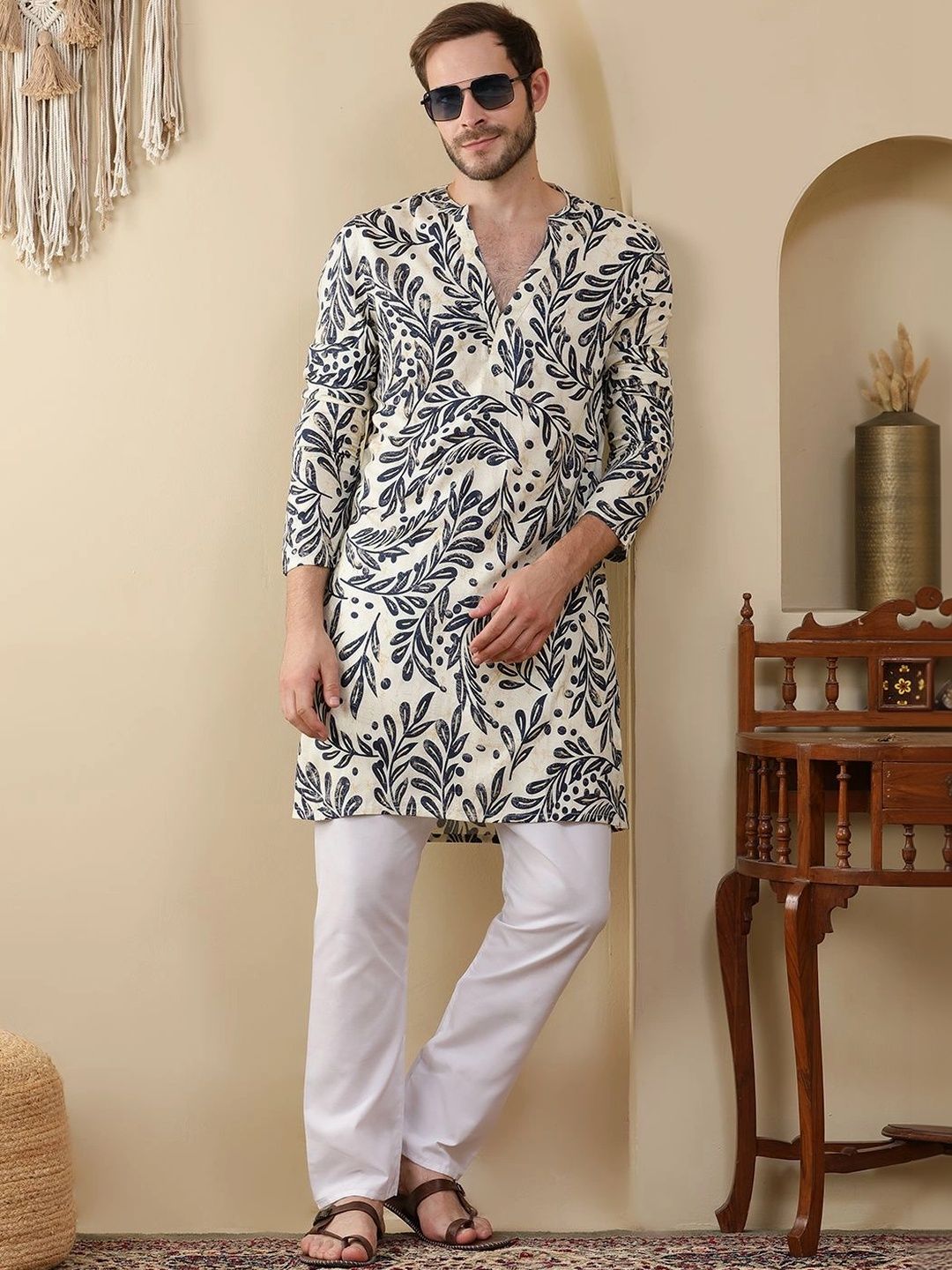 Anouk Men Floral Printed Indie Florals Kurta-picture-27