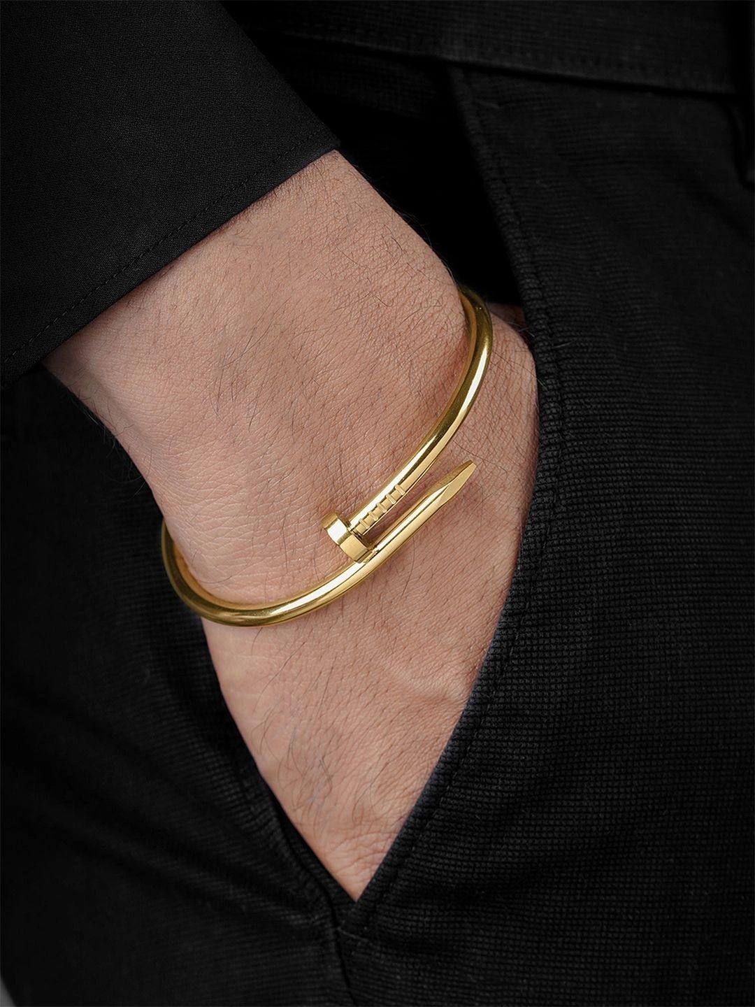 SWASHAA Men Gold-Plated Bangle-Style Bracelet-picture-50