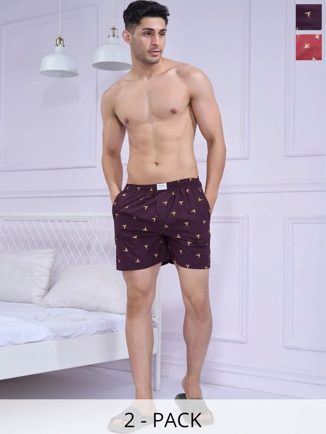 MAXZONE Pack Of 2 Printed Pure Cotton Boxers-picture-45