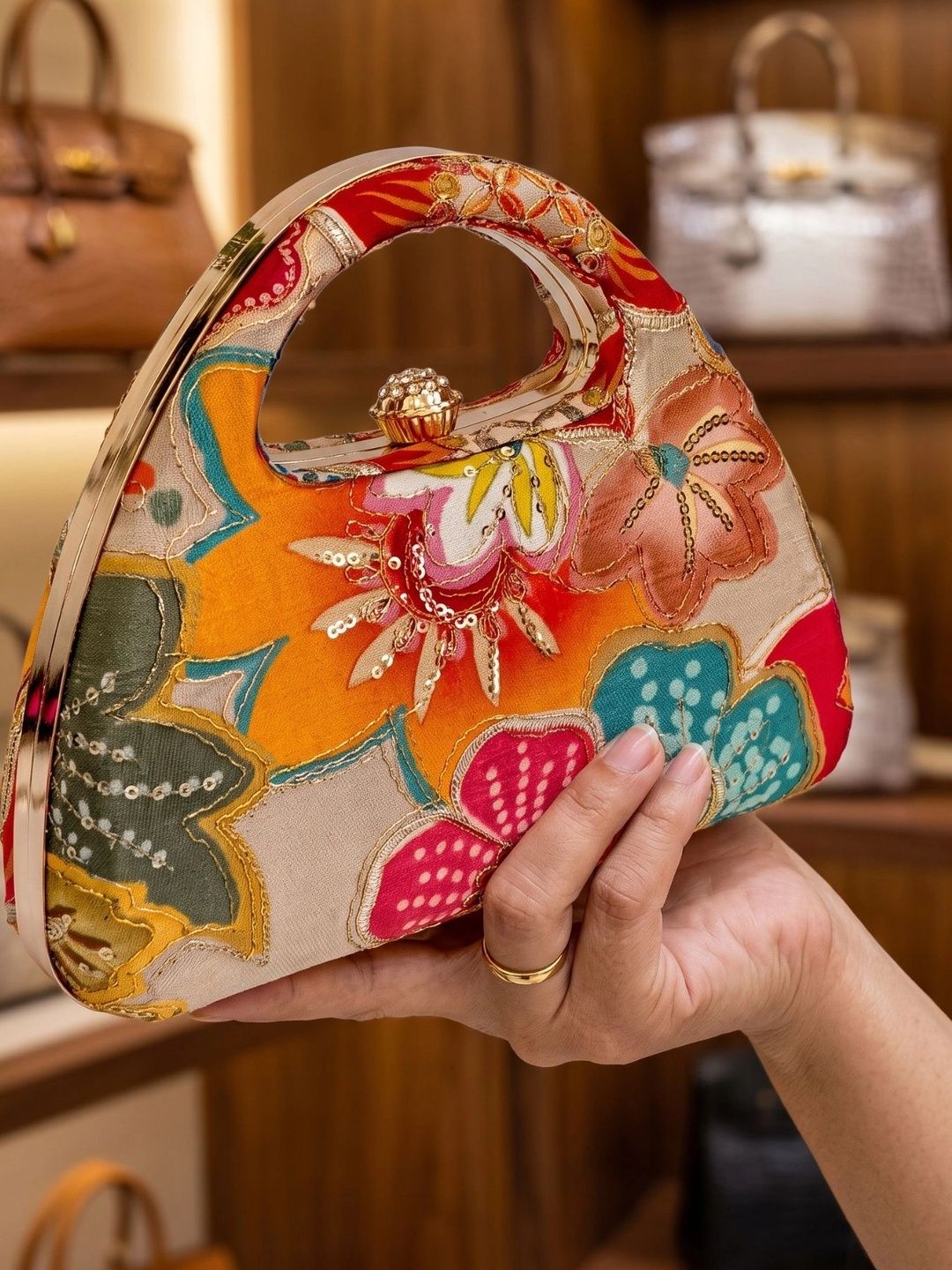 Anouk Embroidered Embellished Purse Clutch-picture-50
