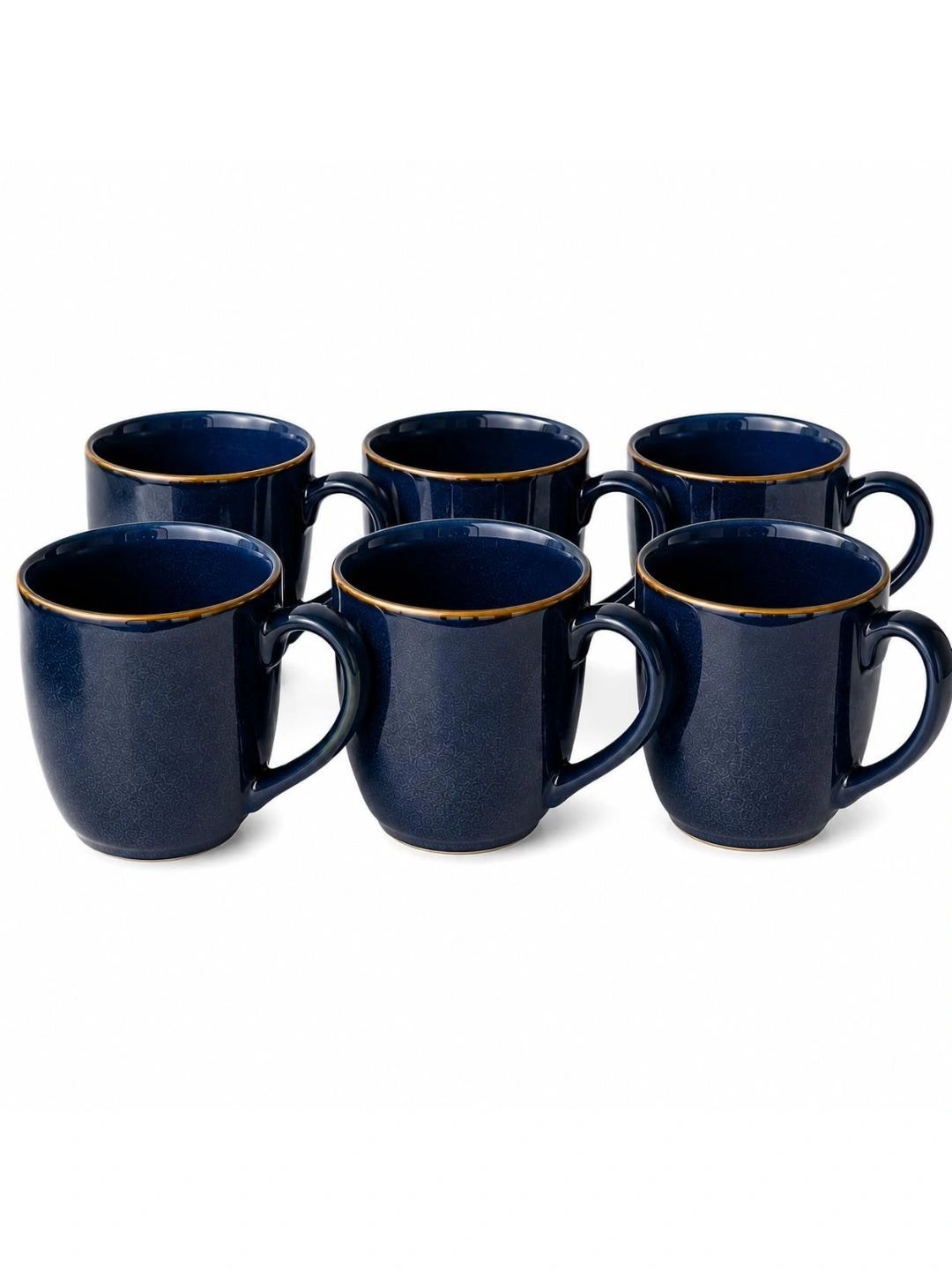 nestcase Blue Crafted Ceramics Textured Ceramic Glossy Mugs Set of Cups and Mugs-image-31