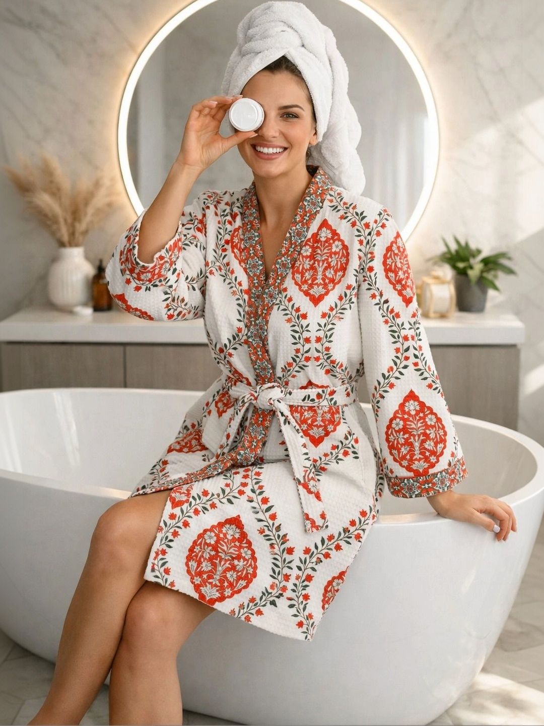 tundwal's Ultra Soft Printed Cotton Bath Robe-picture-20