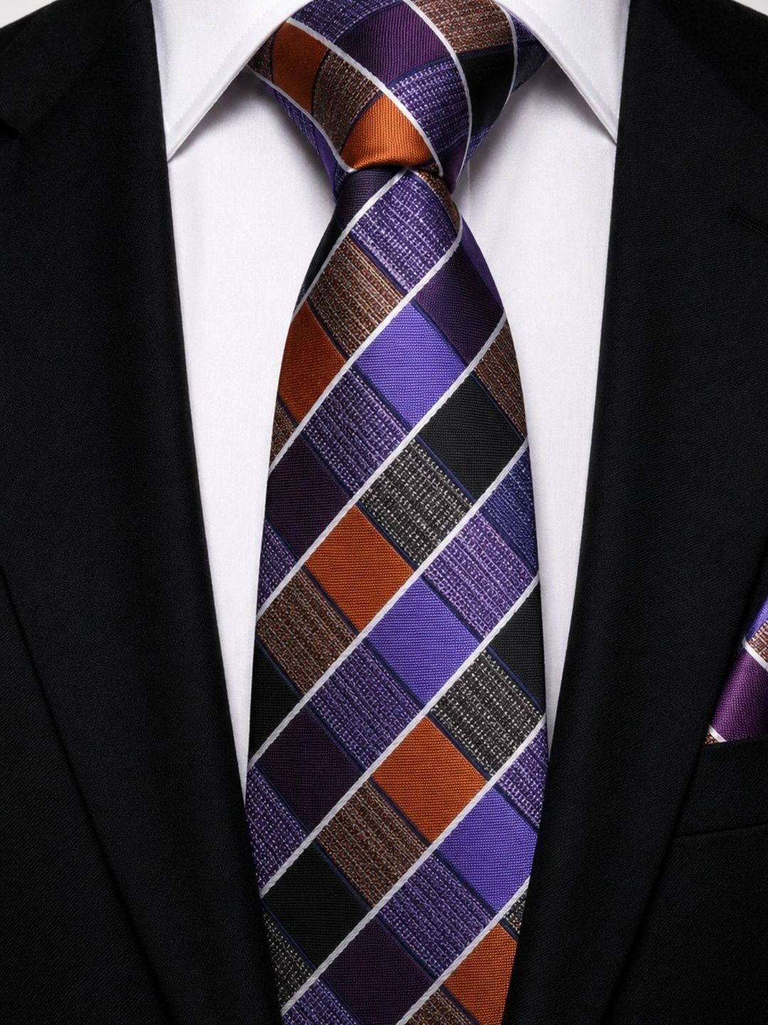Tie Benon Men Checked Broad Tie-picture-30