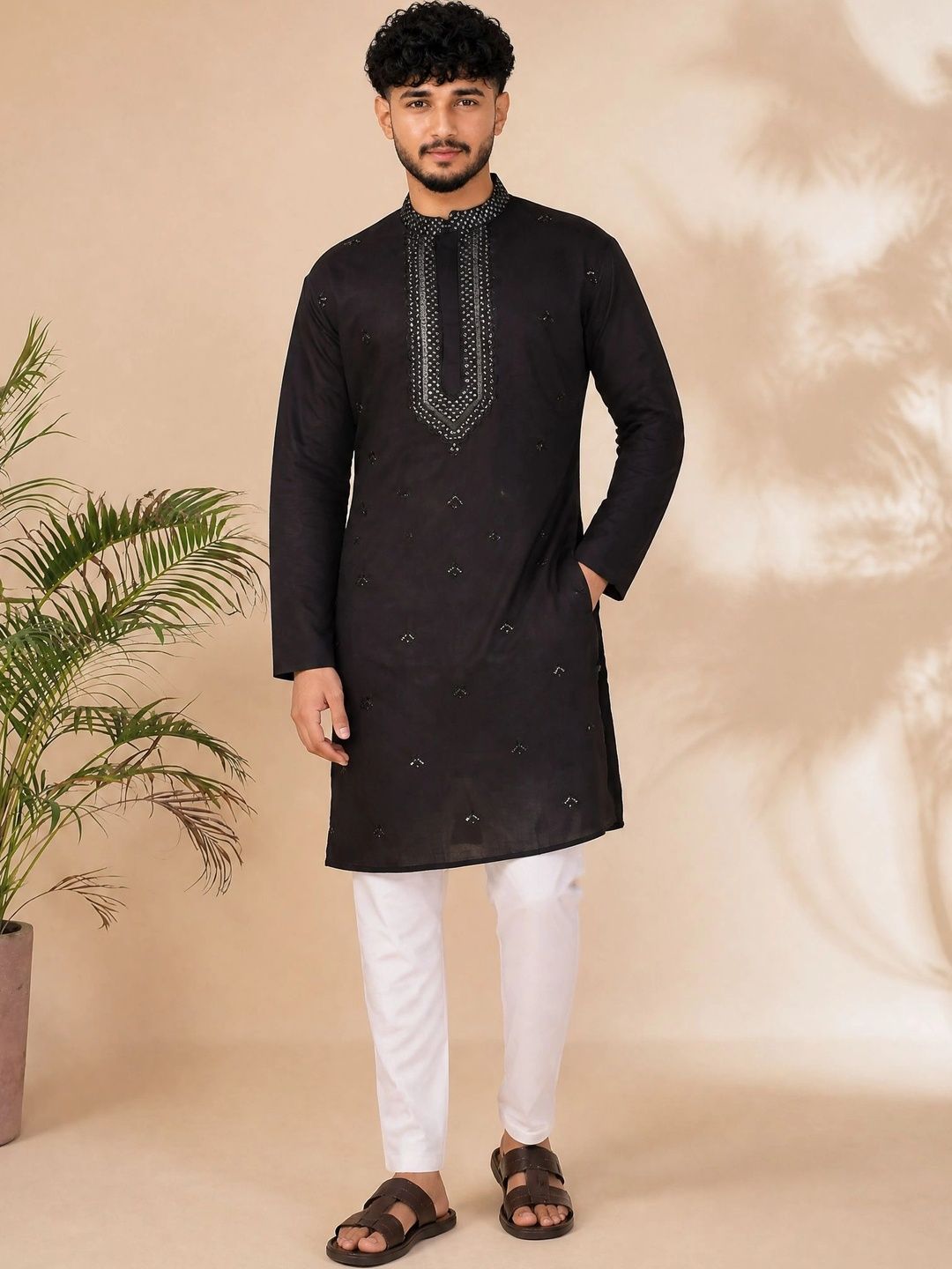 Anouk Men Embellished Thread Work Kurta-picture-16