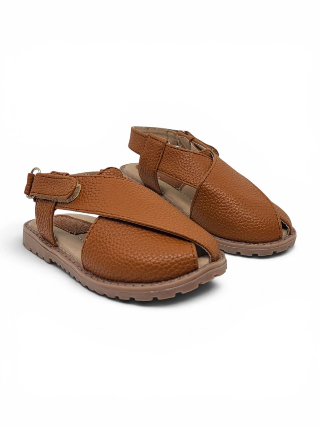 Lil Lollipop Boys Textured Open Toe Flats-picture-37