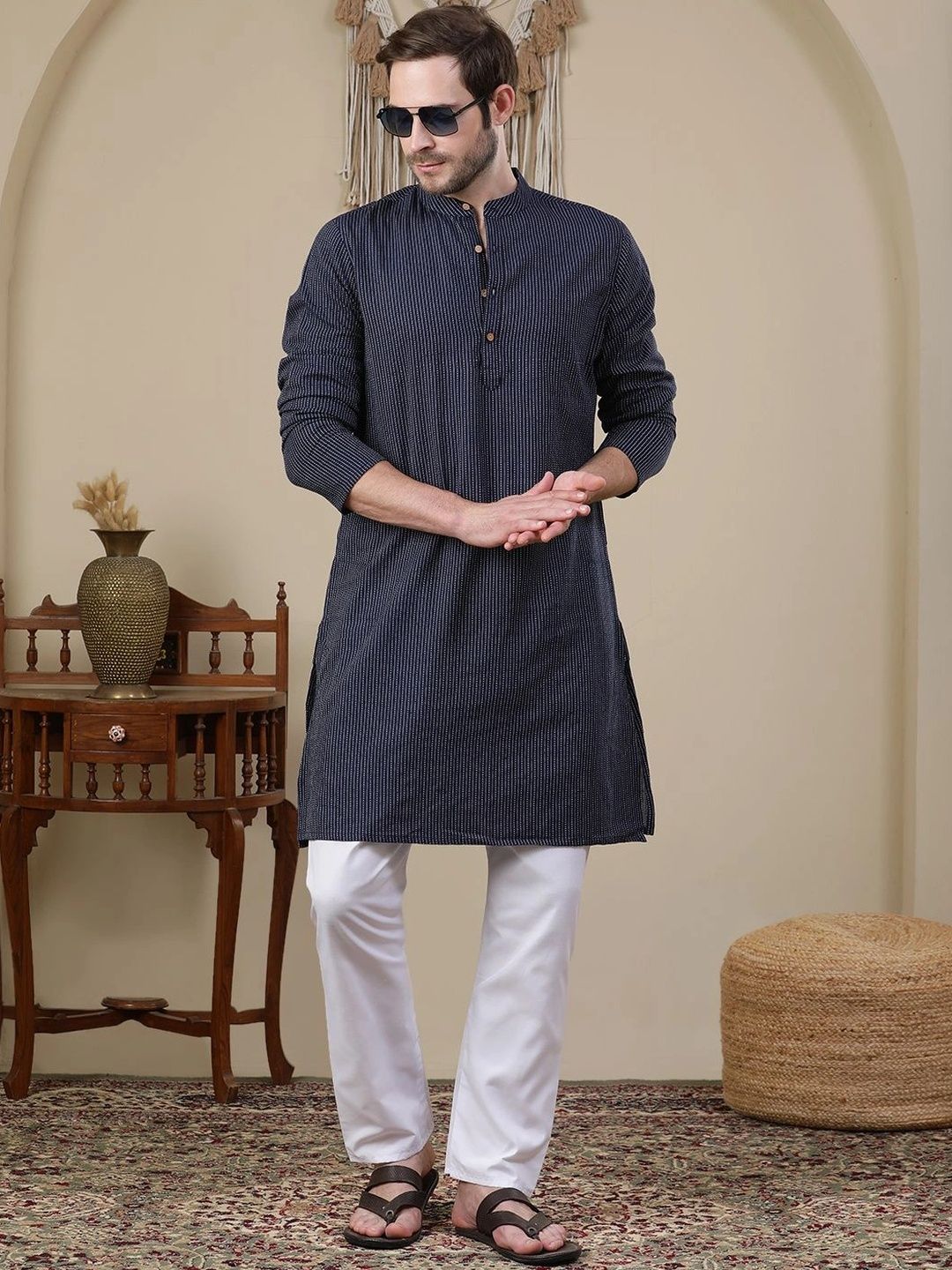 Anouk Men Striped Kurta-picture-57