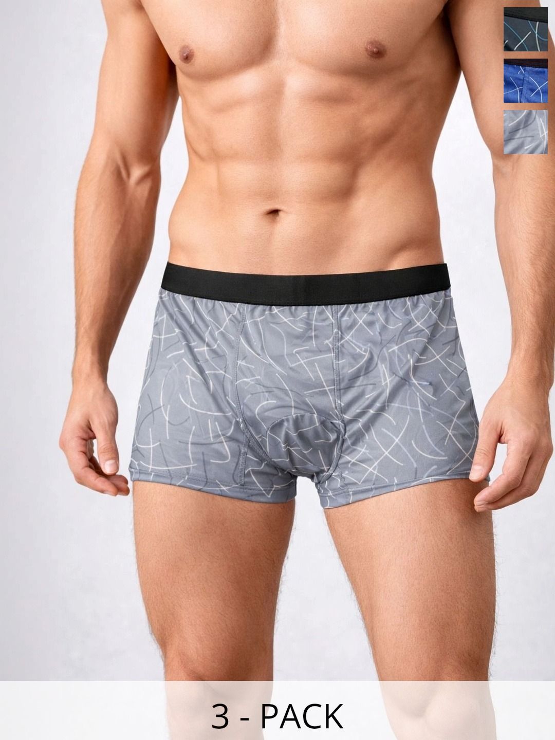 VIVA PLAST Men Pack of 3 Printed Assorted Boxer-Style Briefs-picture-12