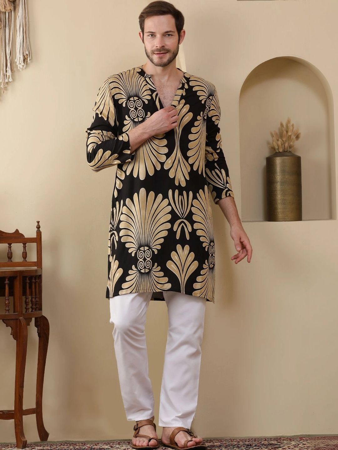 Anouk Men Ethnic Motifs Printed Kurta-picture-24