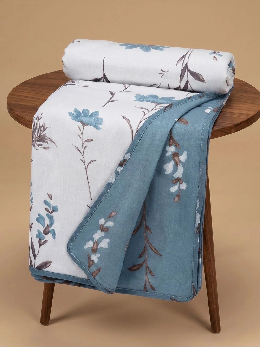 Huesland White & Blue Floral AC Room Dohar-picture-5