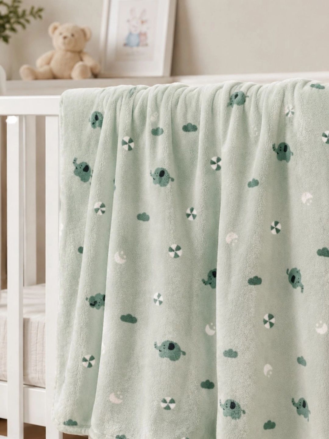 Florida Olive All season AC 300 GSM Baby Blanket-image-7