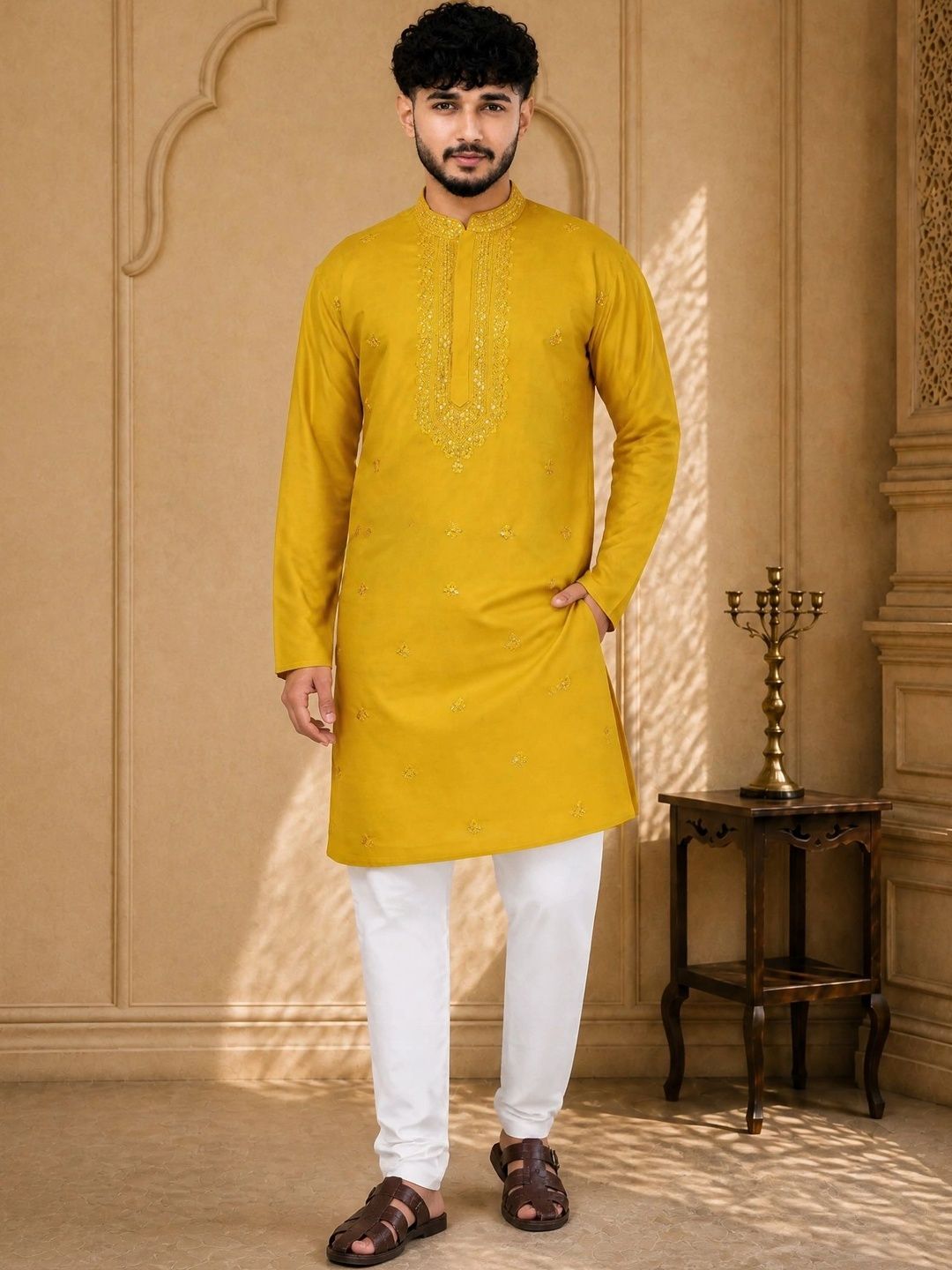 Anouk Men Embroidered Thread Work Kurta-picture-26