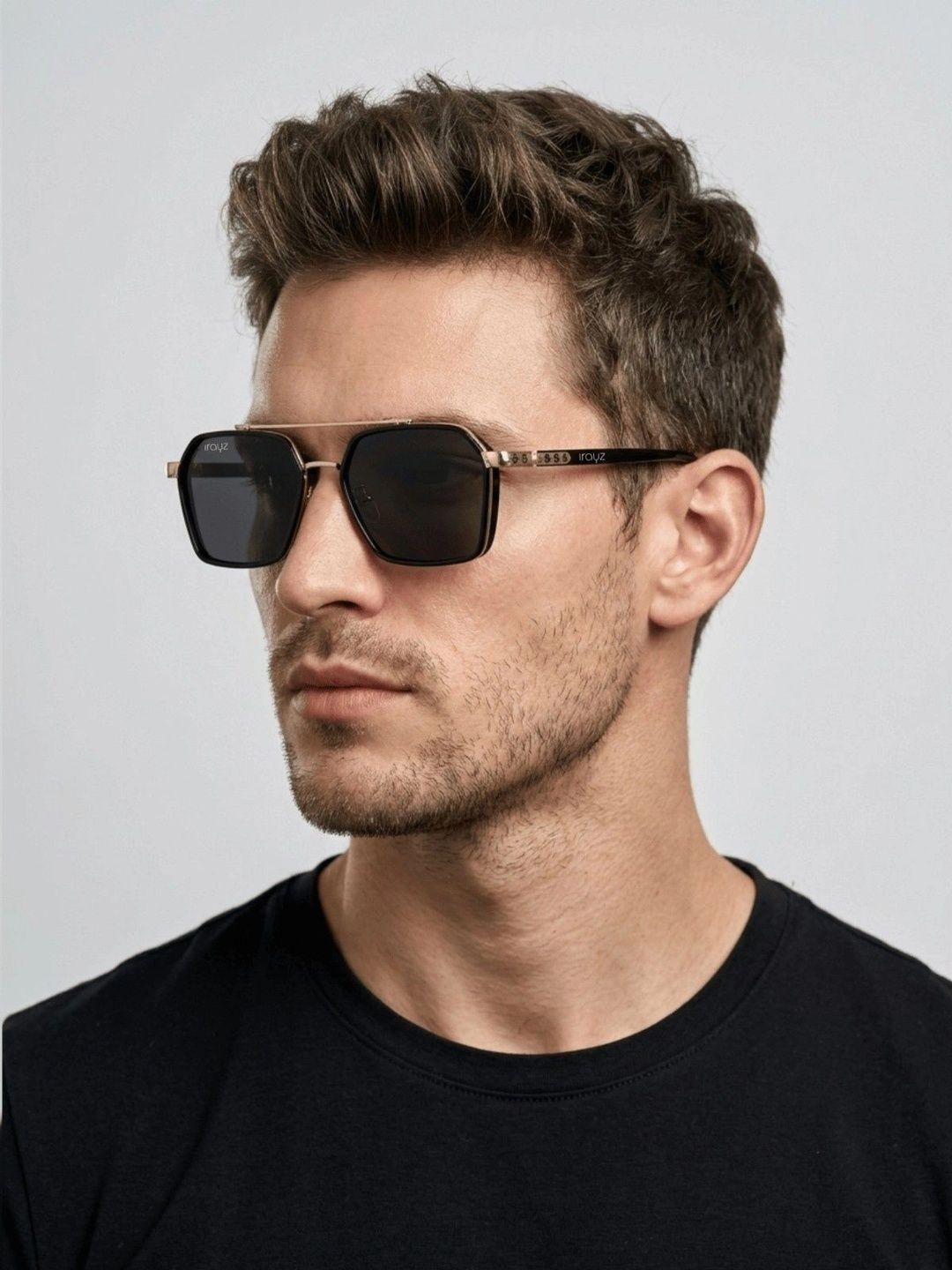 Irayz Men Black Lens & Gold-Toned Other Sunglasses with-picture-37