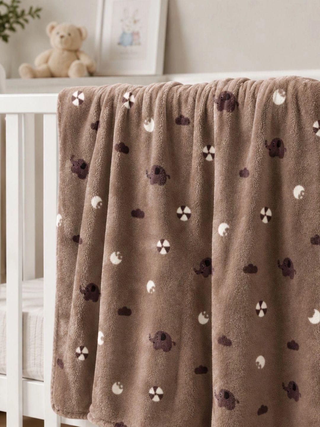 Florida Brown All season AC 300 GSM Baby Blanket-picture-25