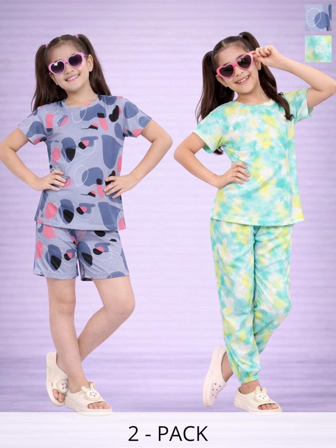 LITBABY Girls Printed Short Sleeves Nightdress-image-34