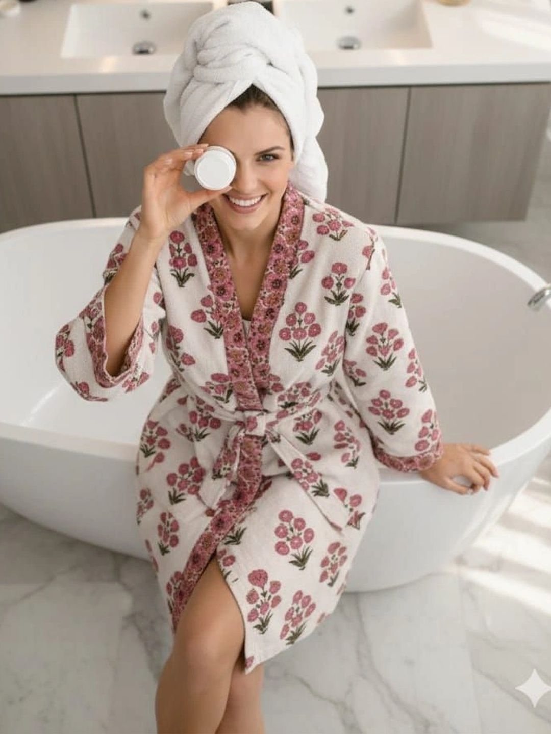 tundwal's Ultra Soft Printed Cotton Bath Robe-picture-6