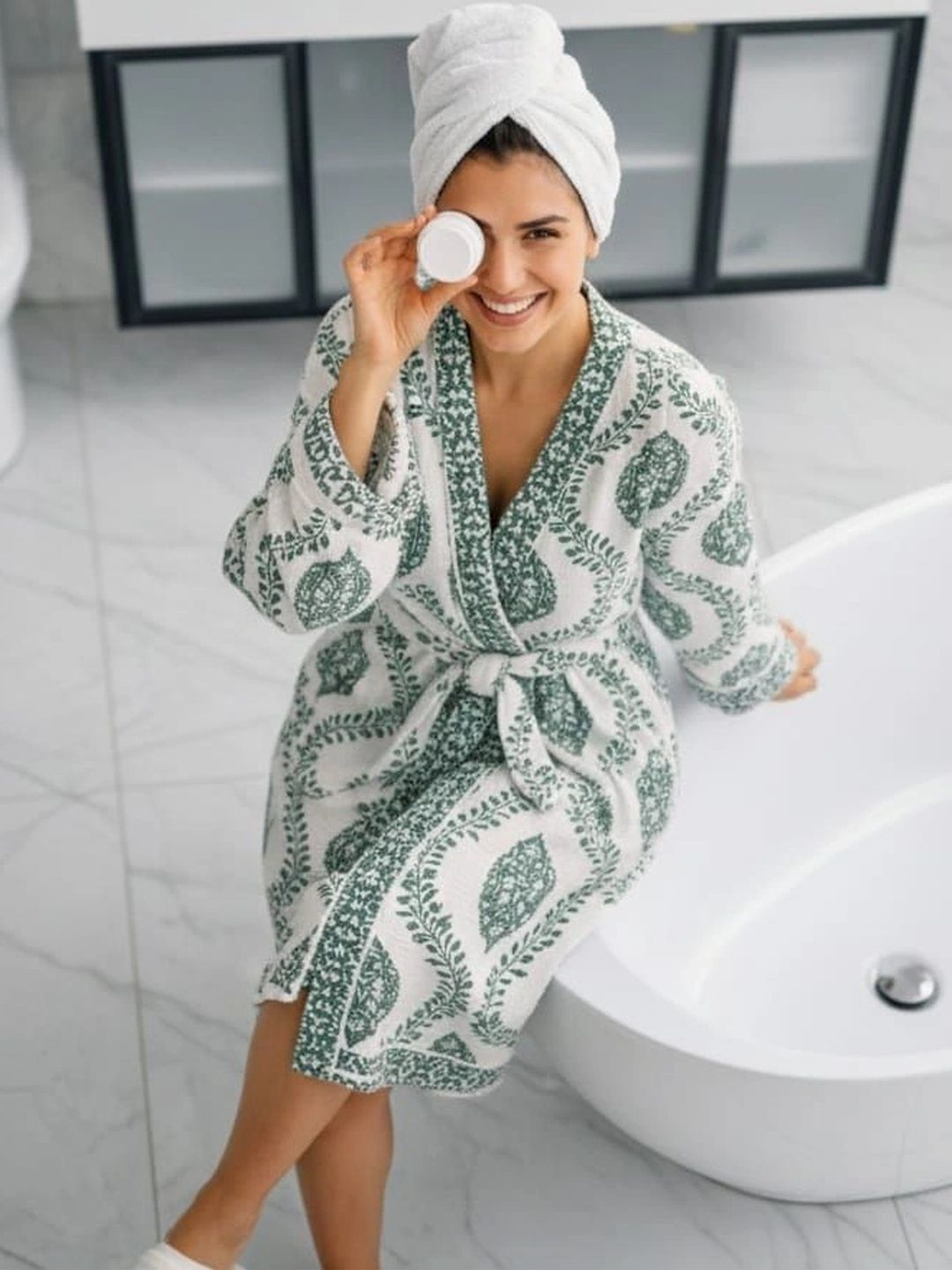 tundwal's Ultra Soft Printed Cotton Bath Robes-image-24