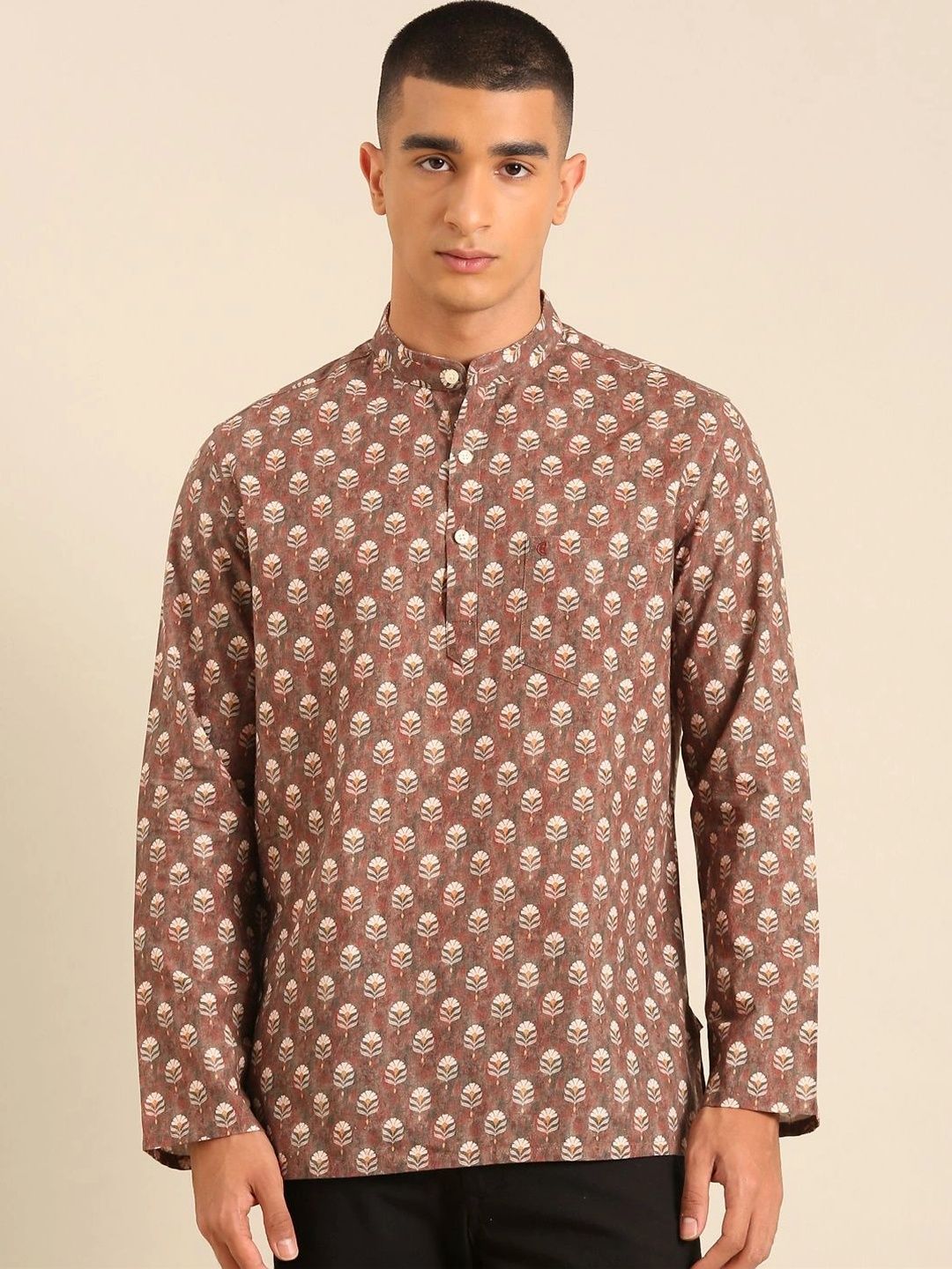 CAVALLO by Linen Club Men Ethnic Motifs Printed Indie Prints Kurta-picture-24