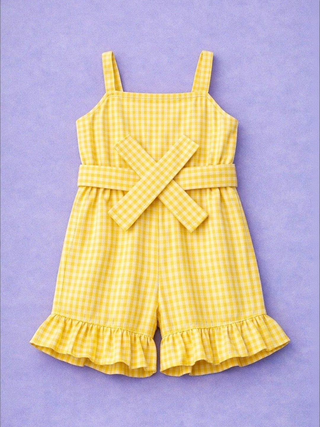 HERE&NOW Girls Checked Jumpsuits-image-22