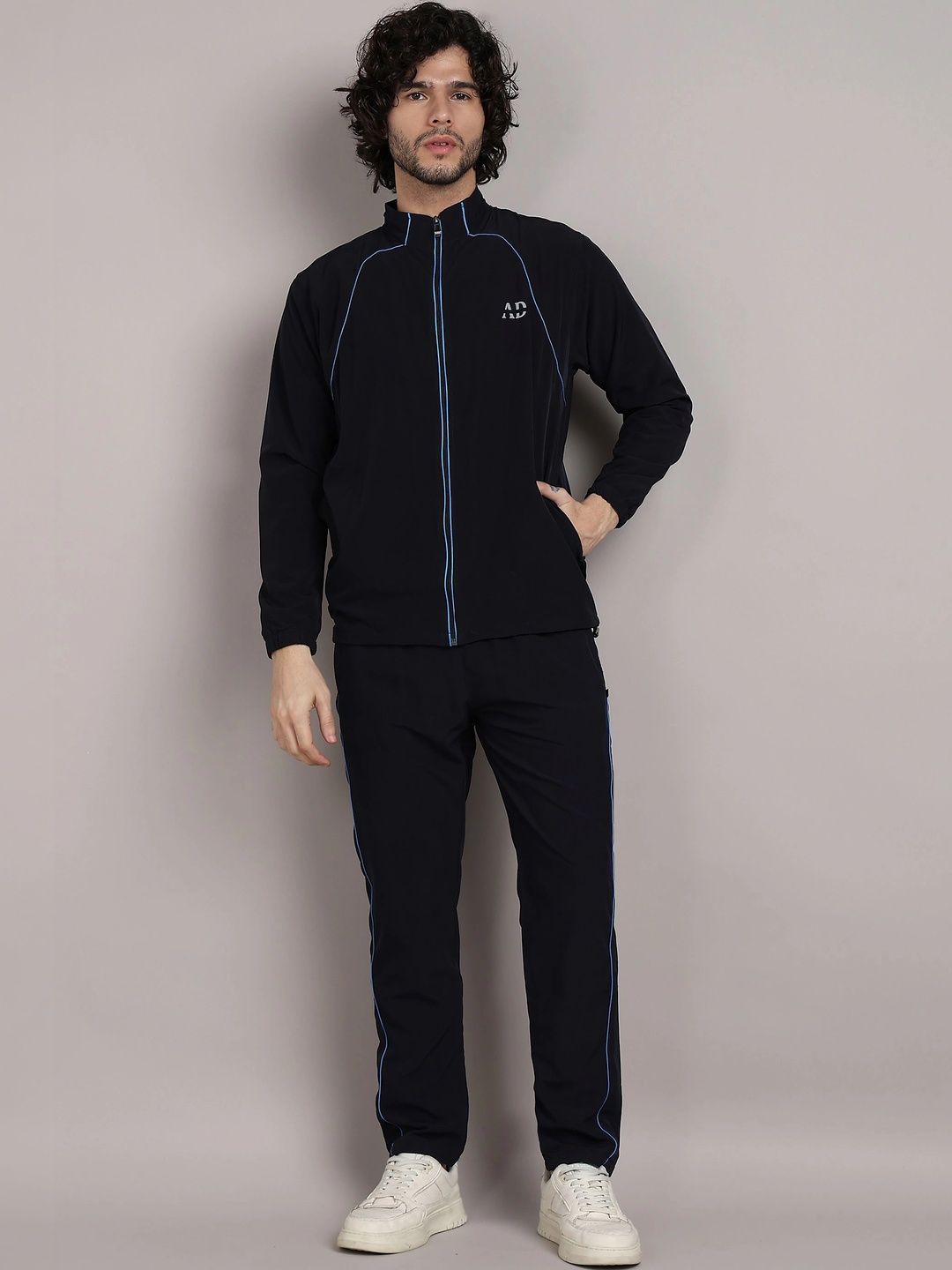 ASHI DESIGNS Brand Logo Printed Mock Collar Tracksuits-image-16