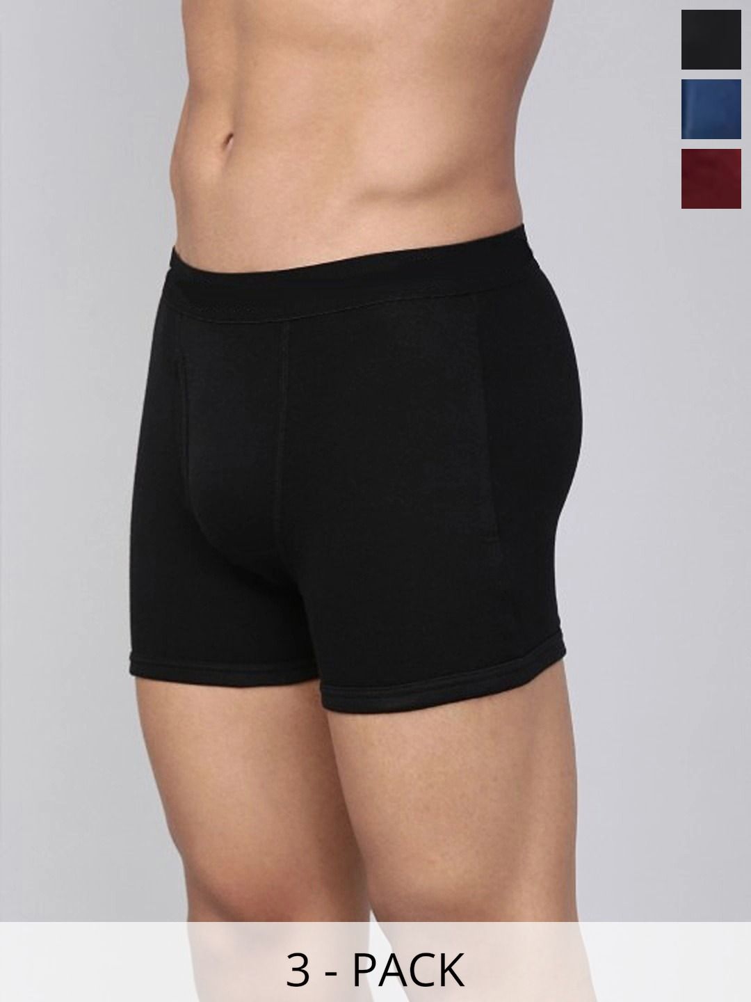 CAVENDERS Men Pack of 3 Assorted Cotton Blend Boxer-Style Briefs-picture-32