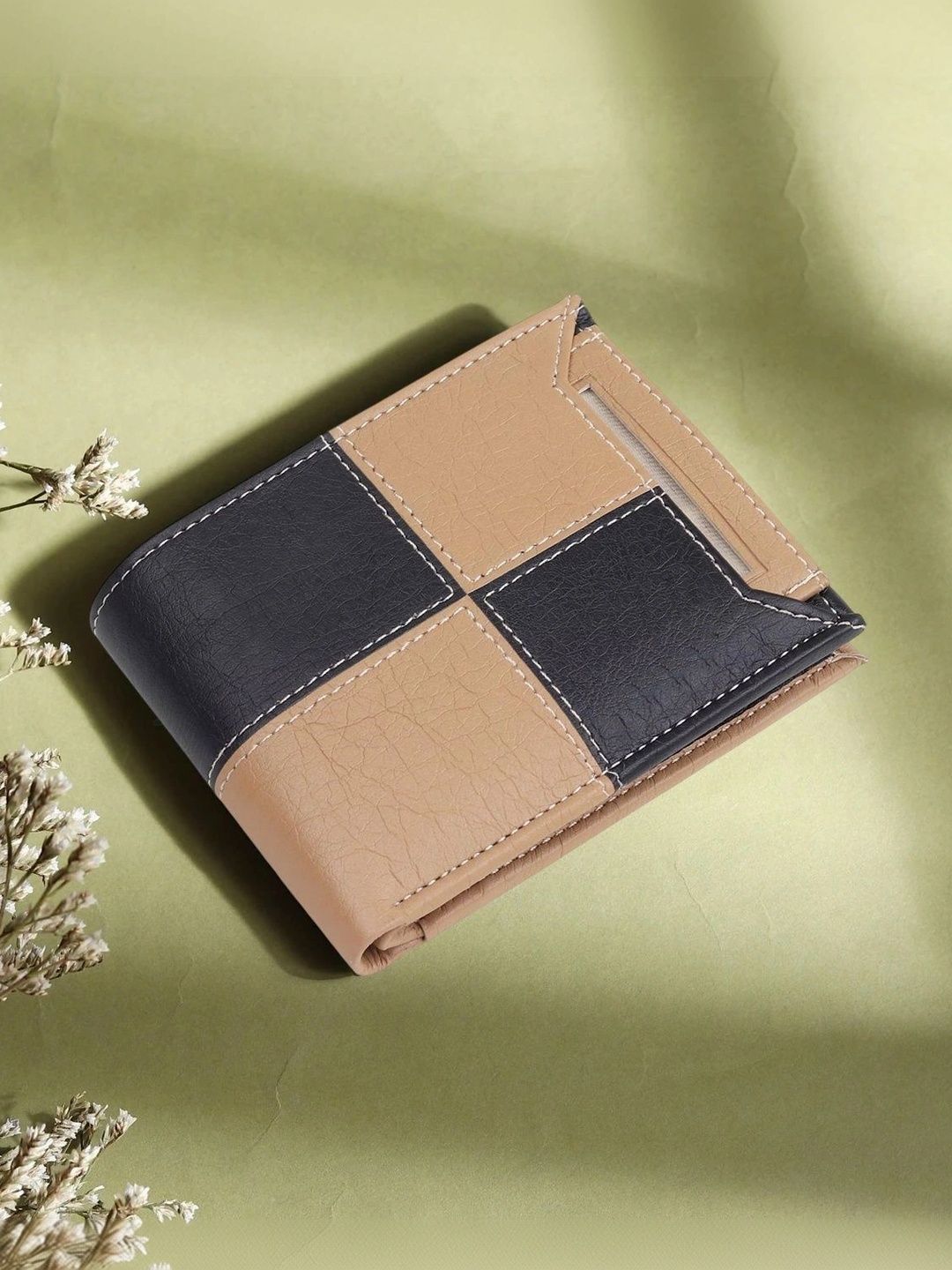 BIF Men Colourblocked PU Two Fold Wallet-picture-57