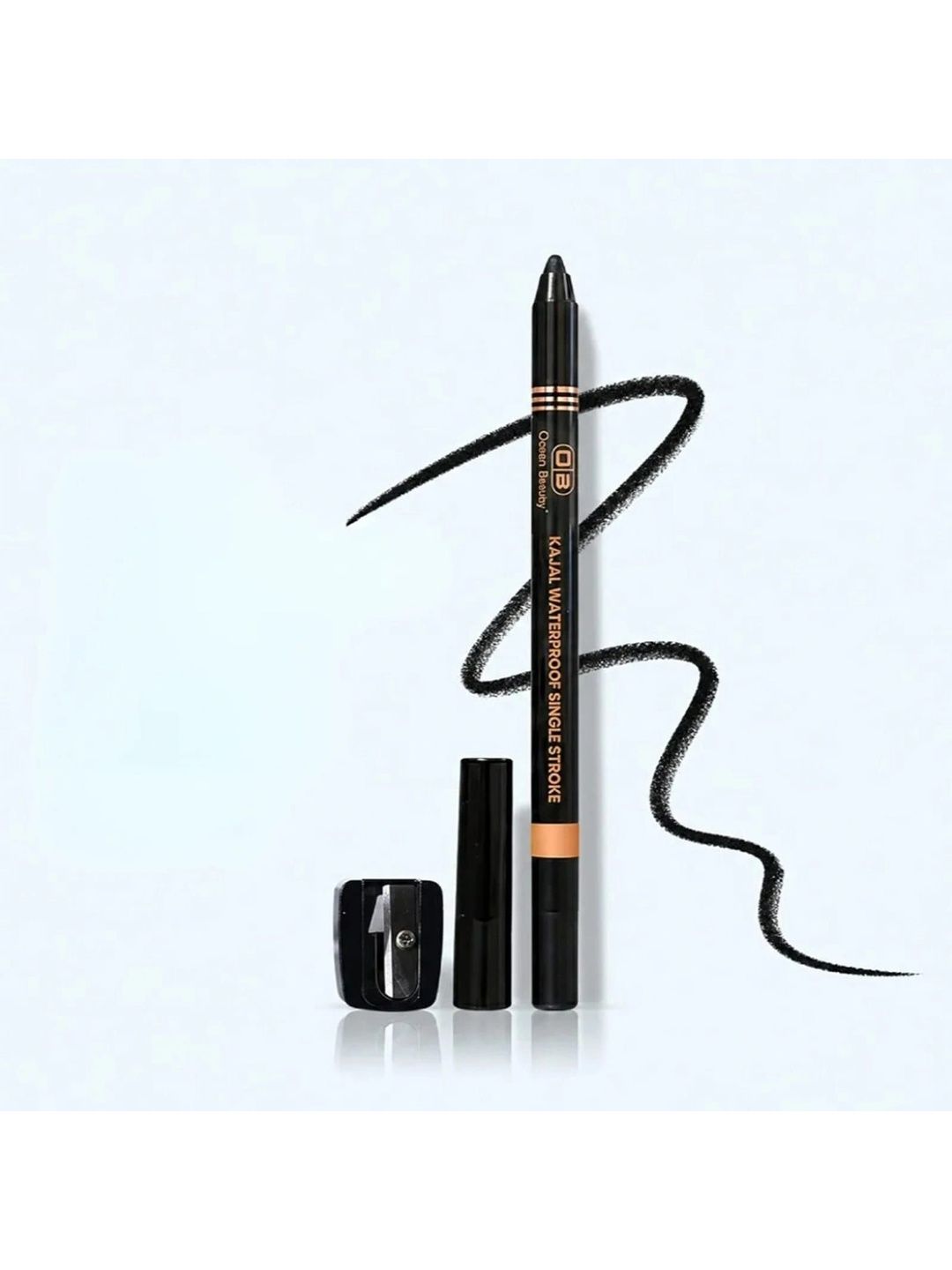 OB Ocean Beauty Smudge Proof & Waterproof Kajal Pencil With Sharpener - 1.2 g -Black 02-picture-28
