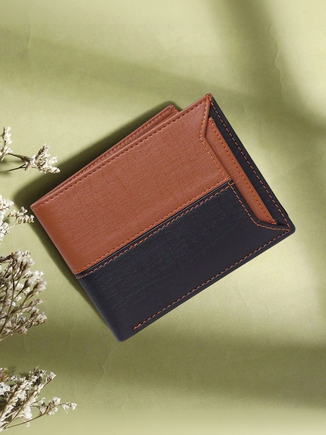 BIF Men Colourblocked PU Two Fold Wallet-picture-46