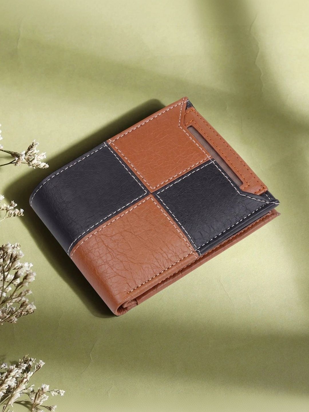 BIF Men Colourblocked PU Two Fold Wallet-picture-23