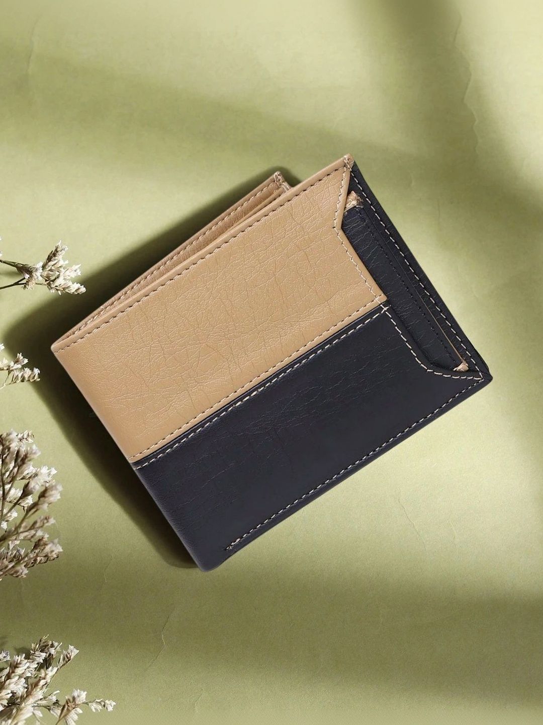 BIF Men Colourblocked PU Two Fold Wallet-picture-23