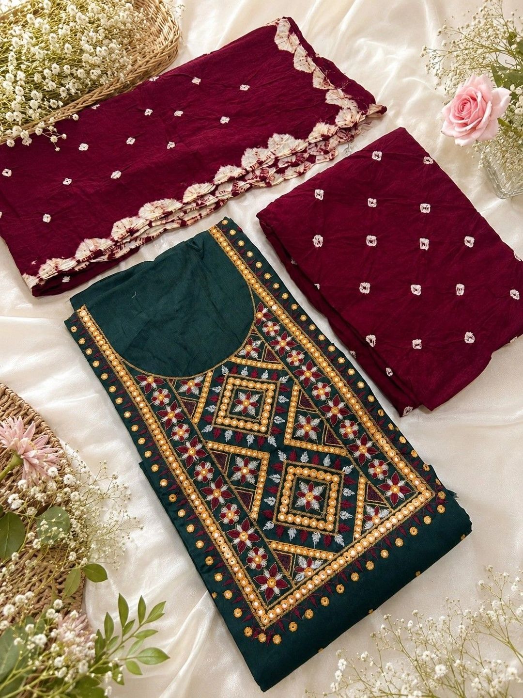 Madhuri Creation Embroidered Unstitched Dress Material-picture-44