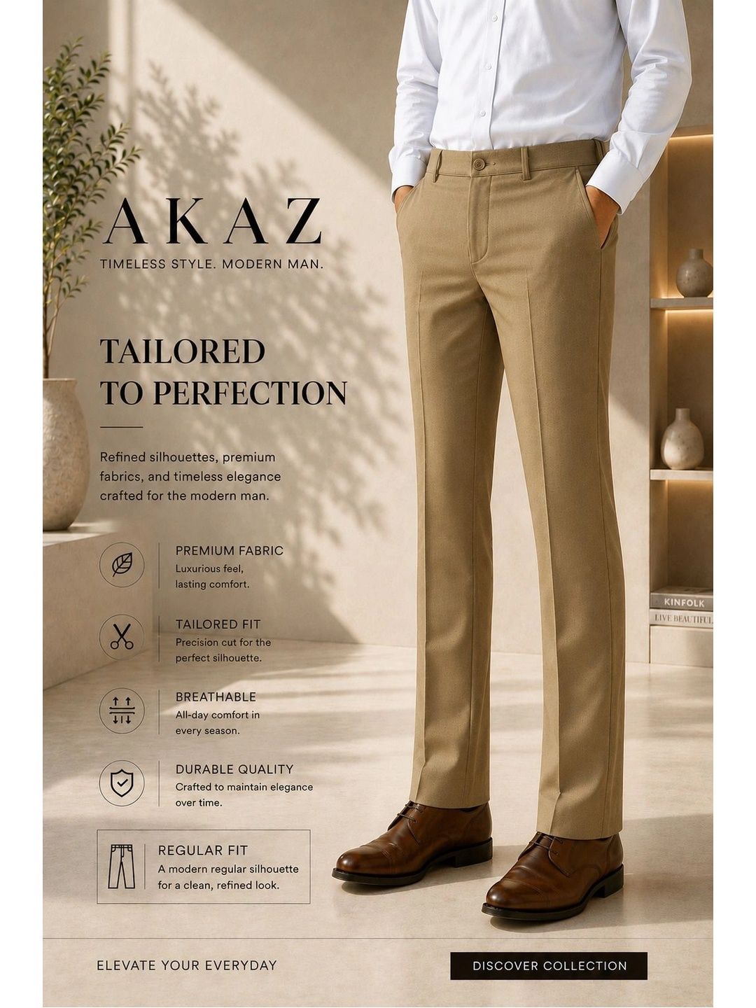 Akaz Men Tailored Easy Wash Trousers-picture-45