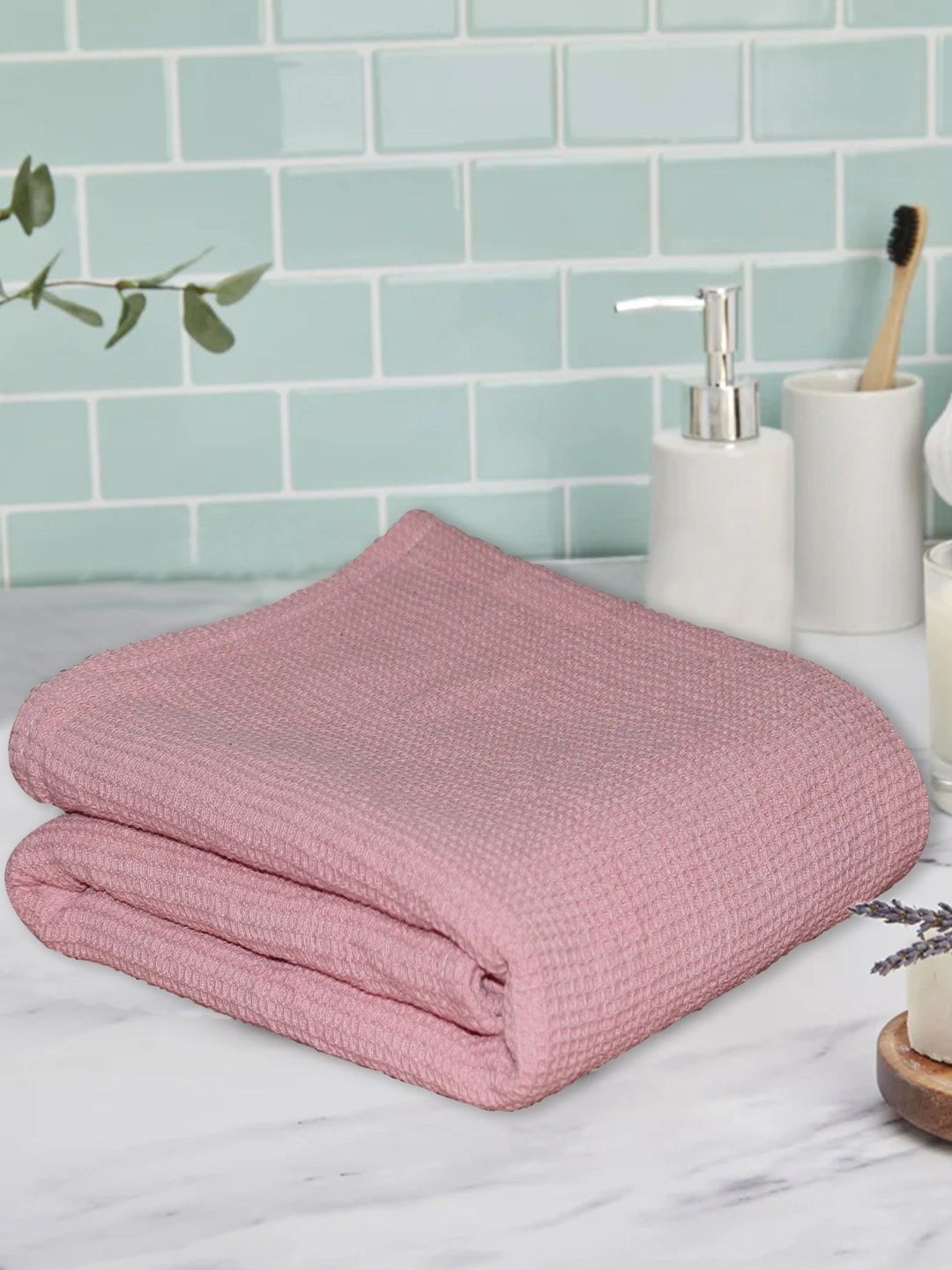 HOME COLORS.IN Pink 1 Cotton 150 GSM Bath Towel-picture-27
