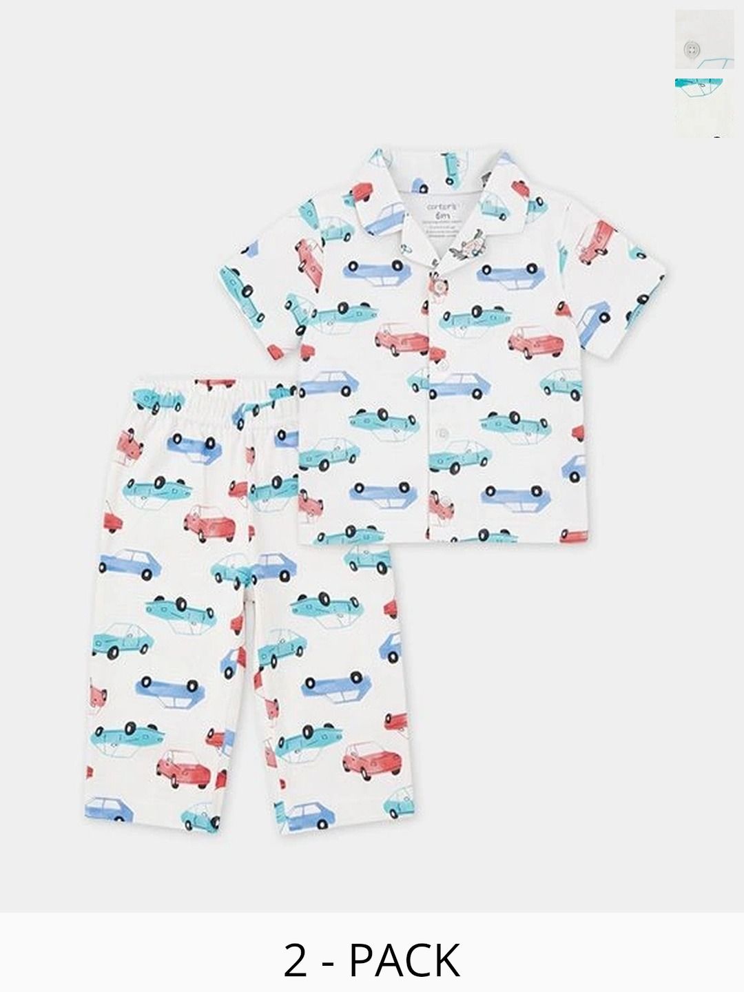 Carter's Boys Printed Shirt with Pyjamas-picture-14