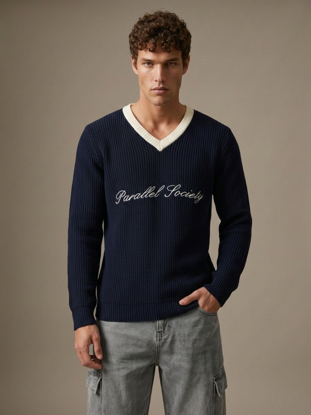 glitchez V-Neck Knitted Pullover-picture-20